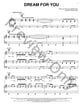 Dream For You piano sheet music cover